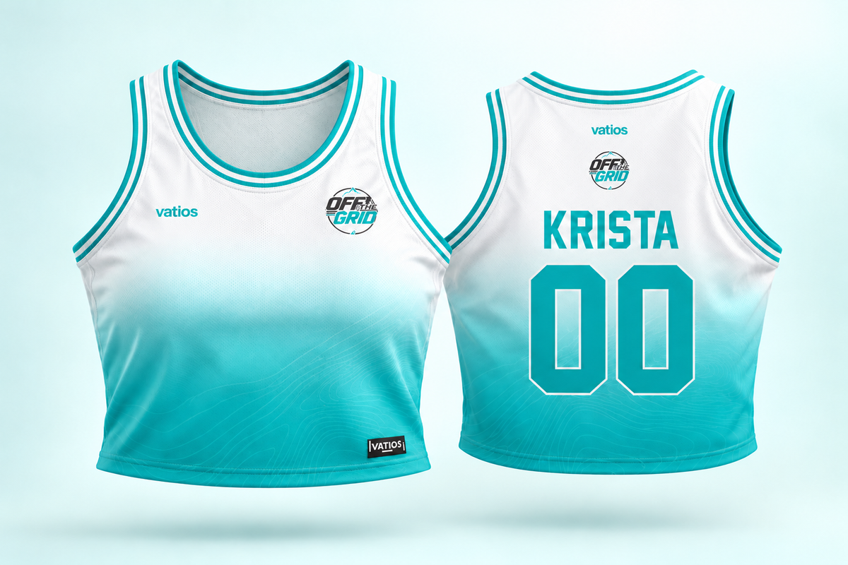 Off the Grid - Women's Crop Basketball Jersey